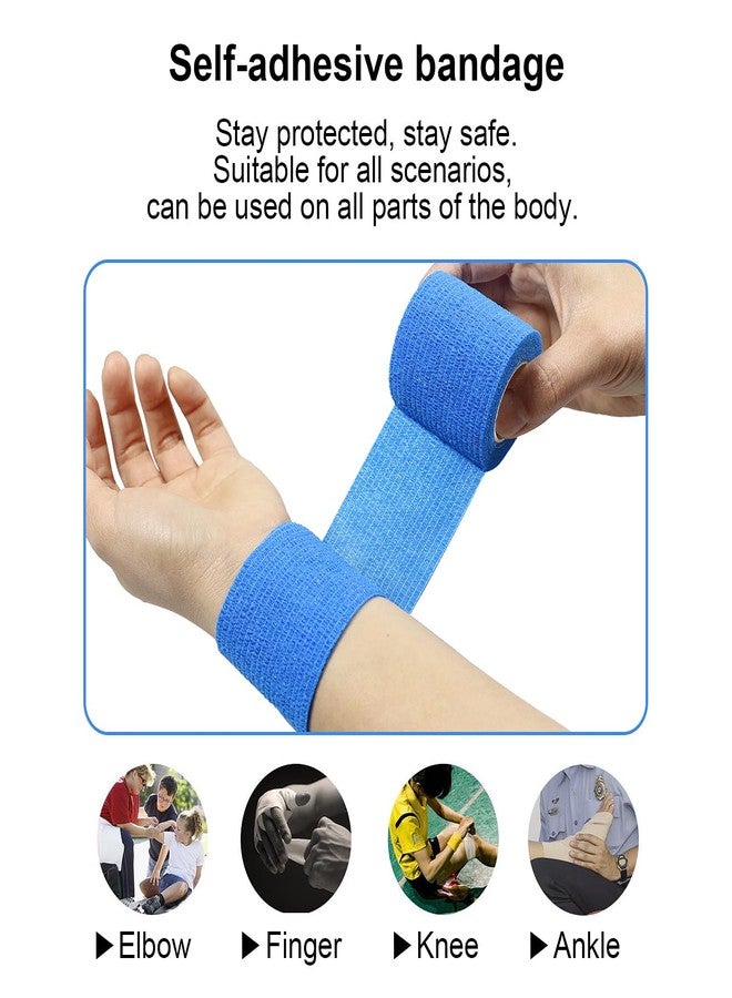 GooGou Self Adherent Wrap Bandages Self Adhering Cohesive Tape Elastic Athletic Sports Tape for Sports Sprain Swelling and Soreness on Wrist and Ankle 12PCS 2 in X 14.7 ft (Black 12pcs) - Image 5